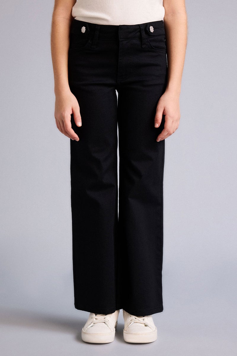 ديفاكتو بنطلون بناتي فلير فيت برجل واسع شارلستون - Image 3